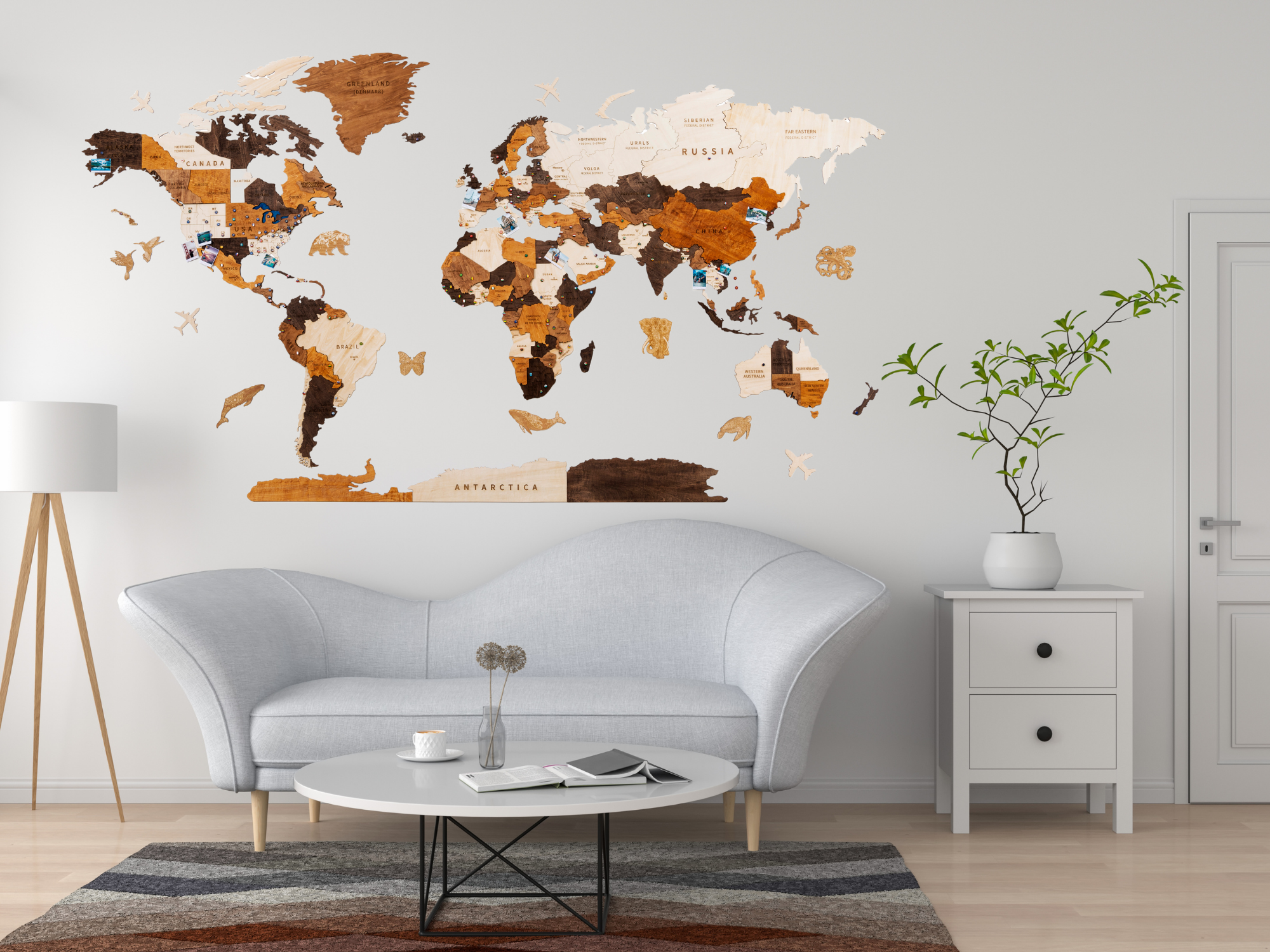 Buy World Map with Directions Metal Wall Art Online at Best Price – The  Next Decor