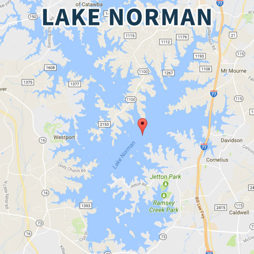 Lake Norman, North Carolina - Notting Hill Designs - Custom Wood Maps